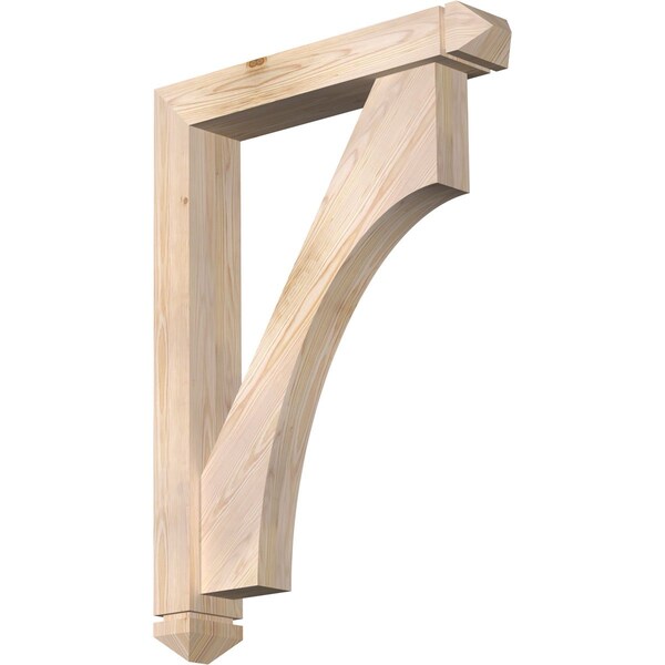 Ekena Millwork Westlake Arts and Crafts Smooth Bracket w/ Offset Brace, Douglas Fir, 5 1/2"W x 30"D x 42"H BKT0604X30X42WTL03SDF - main